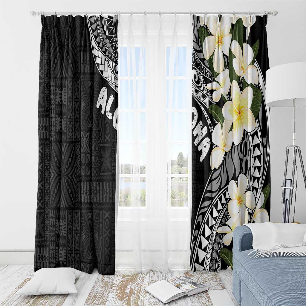 Aloha Hawaii Festive Window Curtain Frangipani Lace Classic LT7 - Polynesian Pride