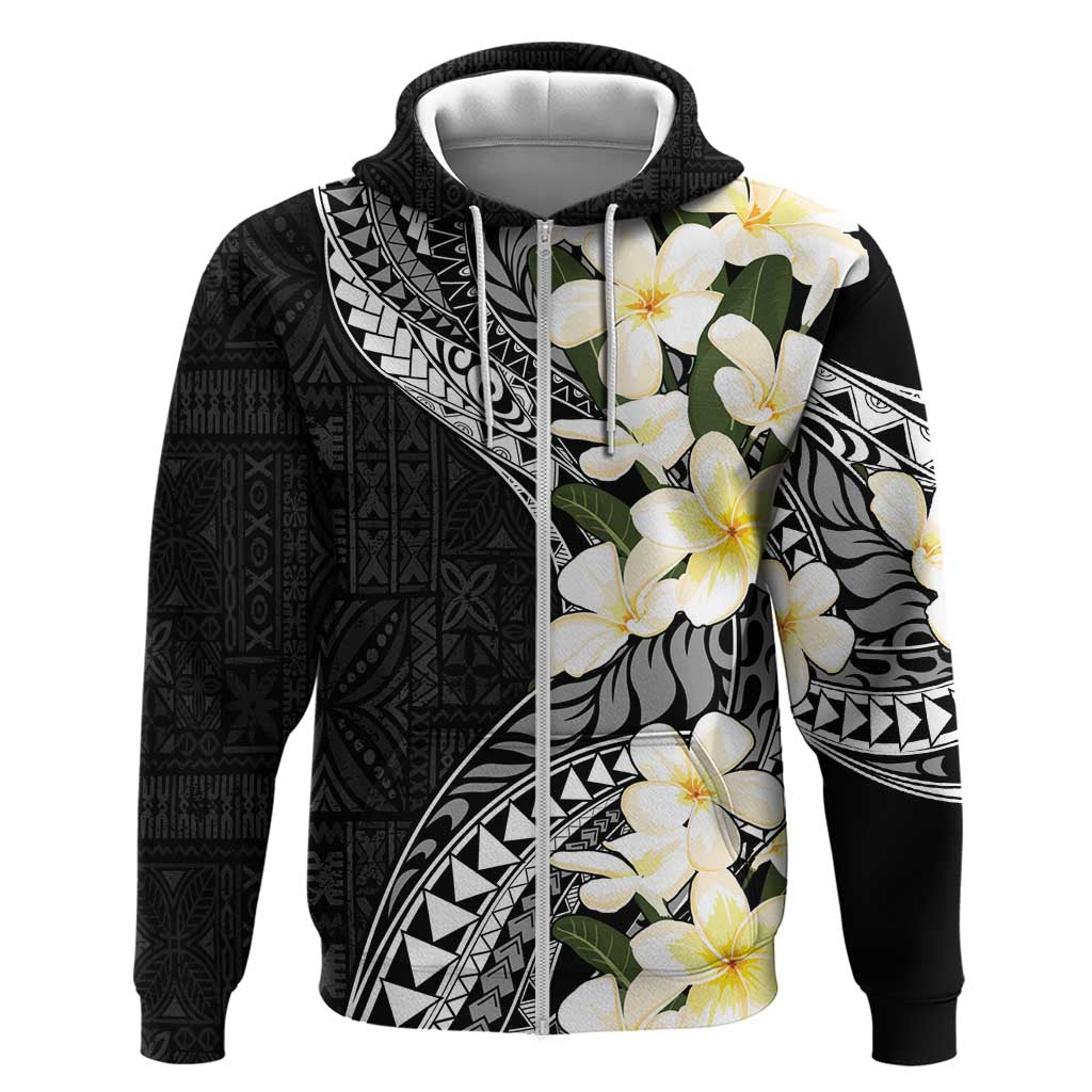 Aloha Hawaii Festive Zip Hoodie Frangipani Lace Classic