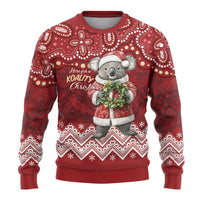 Here For A Koality Xmas Australia Abogirinal Ugly Christmas Sweater Santa Koala - Polynesian Pride