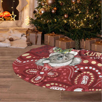 Here For A Koality Xmas Australia Abogirinal Tree Skirt Santa Koala LT7 - Polynesian Pride