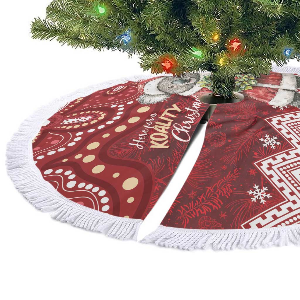 Here For A Koality Xmas Australia Abogirinal Tree Skirt Santa Koala LT7 - Polynesian Pride