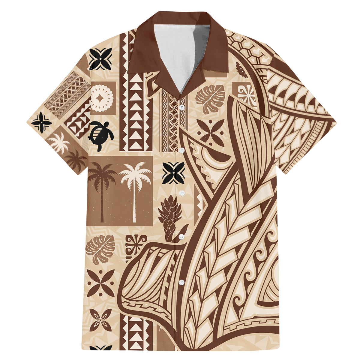 samoa-tapa-family-matching-mermaid-dress-and-hawaiian-shirt-siapo-mix-tatau-patterns