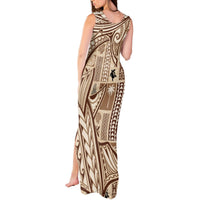 Samoa Tapa Tank Maxi Dress Siapo Mix Tatau Patterns LT7 - Polynesian Pride