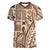 Samoa Tapa Women V Neck T Shirt Siapo Mix Tatau Patterns LT7 Female Beige - Polynesian Pride