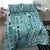 Samoa Tapa Bedding Set Siapo Mix Tatau Patterns - Teal LT7 - Polynesian Pride