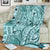 Samoa Tapa Blanket Siapo Mix Tatau Patterns - Teal LT7 - Polynesian Pride