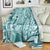 Samoa Tapa Blanket Siapo Mix Tatau Patterns - Teal LT7 - Polynesian Pride