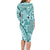 Samoa Tapa Family Matching Long Sleeve Bodycon Dress and Hawaiian Shirt Siapo Mix Tatau Patterns - Teal LT7 - Polynesian Pride