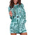 Samoa Tapa Hoodie Dress Siapo Mix Tatau Patterns - Teal LT7 Teal - Polynesian Pride