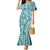 Samoa Tapa Mermaid Dress Siapo Mix Tatau Patterns - Teal LT7 Women Teal - Polynesian Pride