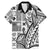 Samoa Tapa Family Matching Mermaid Dress and Hawaiian Shirt Siapo Mix Tatau Patterns - White LT7 Dad's Shirt - Short Sleeve White - Polynesian Pride