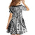 Samoa Tapa Family Matching Summer Maxi Dress and Hawaiian Shirt Siapo Mix Tatau Patterns - White LT7 - Polynesian Pride