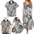 Samoa Tapa Family Matching Summer Maxi Dress and Hawaiian Shirt Siapo Mix Tatau Patterns - White LT7 - Polynesian Pride