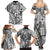 Samoa Tapa Family Matching Summer Maxi Dress and Hawaiian Shirt Siapo Mix Tatau Patterns - White LT7 - Polynesian Pride