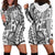 Samoa Tapa Hoodie Dress Siapo Mix Tatau Patterns - White LT7 - Polynesian Pride