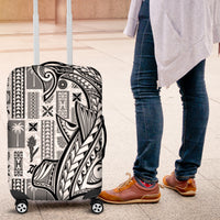 Samoa Tapa Luggage Cover Siapo Mix Tatau Patterns - White LT7 White - Polynesian Pride