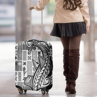 Samoa Tapa Luggage Cover Siapo Mix Tatau Patterns - White LT7 - Polynesian Pride