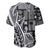 Samoa Tapa Baseball Jersey Siapo Mix Tatau Patterns - Black LT7 - Polynesian Pride