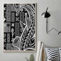 Samoa Tapa Canvas Wall Art Siapo Mix Tatau Patterns - Black LT7 - Polynesian Pride