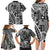 Samoa Tapa Family Matching Long Sleeve Bodycon Dress and Hawaiian Shirt Siapo Mix Tatau Patterns - Black LT7 - Polynesian Pride