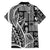 Samoa Tapa Family Matching Long Sleeve Bodycon Dress and Hawaiian Shirt Siapo Mix Tatau Patterns - Black LT7 - Polynesian Pride