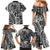 Samoa Tapa Family Matching Mermaid Dress and Hawaiian Shirt Siapo Mix Tatau Patterns - Black LT7 - Polynesian Pride