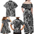 Samoa Tapa Family Matching Off Shoulder Maxi Dress and Hawaiian Shirt Siapo Mix Tatau Patterns - Black LT7 - Polynesian Pride