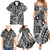 Samoa Tapa Family Matching Summer Maxi Dress and Hawaiian Shirt Siapo Mix Tatau Patterns - Black LT7 - Polynesian Pride