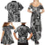 Samoa Tapa Family Matching Summer Maxi Dress and Hawaiian Shirt Siapo Mix Tatau Patterns - Black LT7 - Polynesian Pride