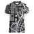 Samoa Tapa Women V Neck T Shirt Siapo Mix Tatau Patterns - Black LT7 Female Black - Polynesian Pride