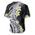 Hawaii Aloha Baseball Jersey Plumeria Vintage - Black LT7 - Polynesian Pride