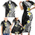 Hawaii Aloha Family Matching Short Sleeve Bodycon Dress and Hawaiian Shirt Plumeria Vintage - Black LT7 - Polynesian Pride