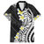 Hawaii Aloha Family Matching Short Sleeve Bodycon Dress and Hawaiian Shirt Plumeria Vintage - Black LT7 Dad's Shirt - Short Sleeve Black - Polynesian Pride