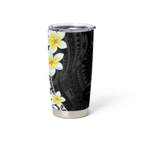 Hawaii Aloha Tumbler Cup Plumeria Vintage - Black