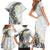 Hawaii Aloha Family Matching Short Sleeve Bodycon Dress and Hawaiian Shirt Plumeria Vintage - White LT7 - Polynesian Pride