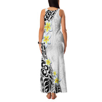 Hawaii Aloha Family Matching Tank Maxi Dress and Hawaiian Shirt Plumeria Vintage - White LT7 - Polynesian Pride