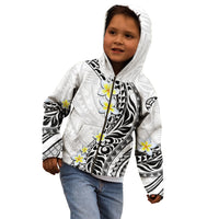 Hawaii Aloha Kid Hoodie Plumeria Vintage - White LT7 - Polynesian Pride