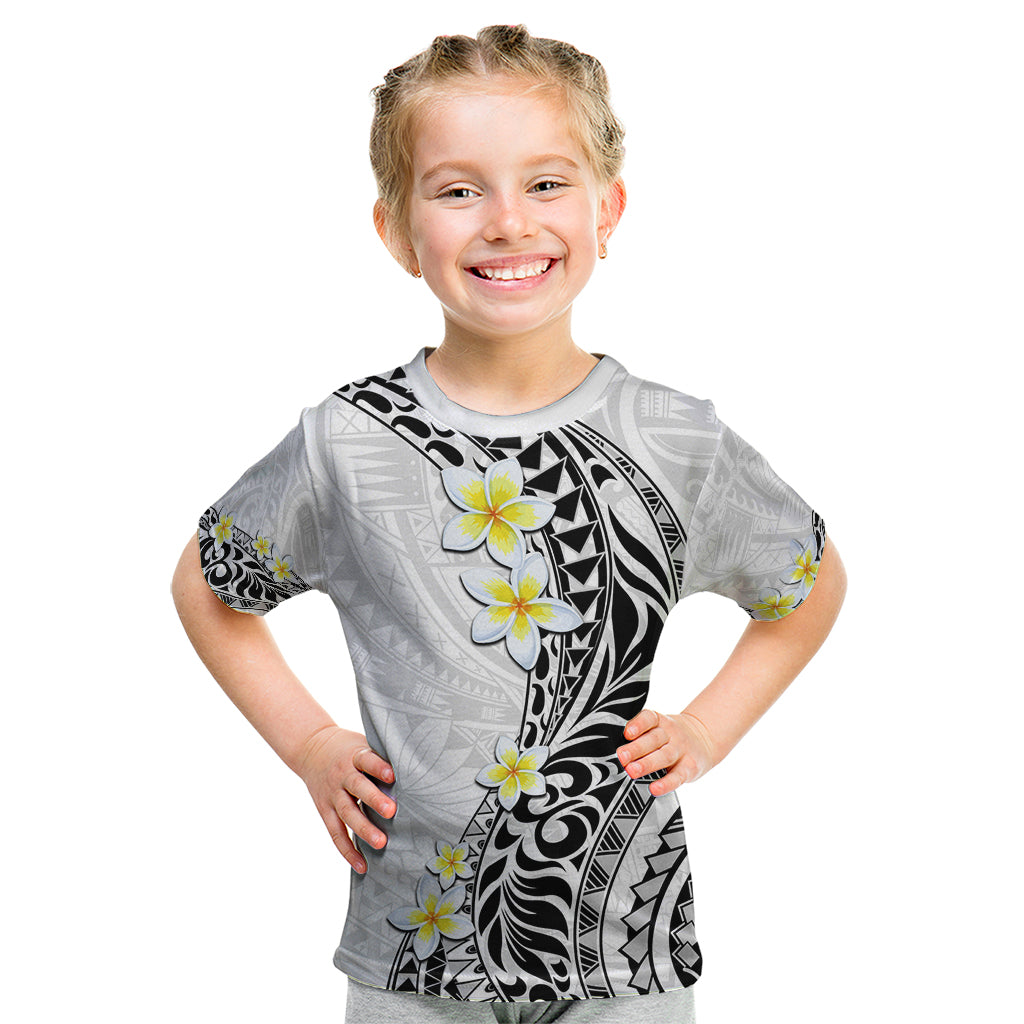 Hawaii Aloha Kid T Shirt Plumeria Vintage - White LT7 White - Polynesian Pride