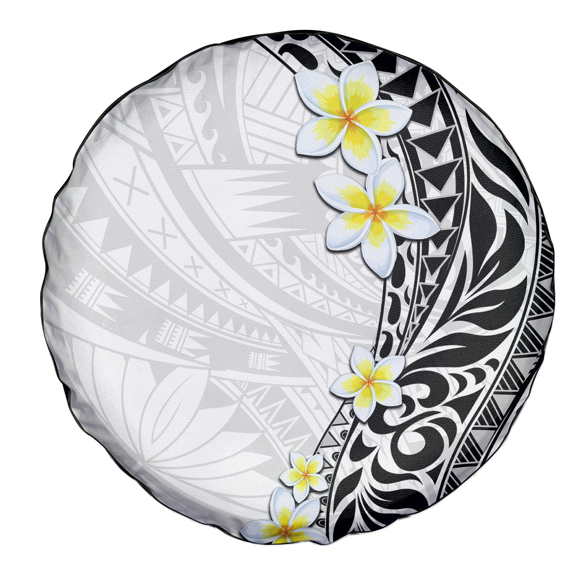 Hawaii Aloha Spare Tire Cover Plumeria Vintage - White LT7 - Polynesian Pride