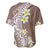 Hawaii Aloha Baseball Jersey Plumeria Vintage - Brown LT7 - Polynesian Pride