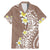 Hawaii Aloha Family Matching Mermaid Dress and Hawaiian Shirt Plumeria Vintage - Brown LT7 Dad's Shirt - Short Sleeve Brown - Polynesian Pride