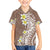 Hawaii Aloha Family Matching Off Shoulder Short Dress and Hawaiian Shirt Plumeria Vintage - Brown LT7 Son's Shirt Brown - Polynesian Pride