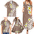 Hawaii Aloha Family Matching Summer Maxi Dress and Hawaiian Shirt Plumeria Vintage - Brown LT7 - Polynesian Pride