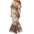 Hawaii Aloha Mermaid Dress Plumeria Vintage - Brown LT7 - Polynesian Pride