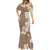 Hawaii Aloha Mermaid Dress Plumeria Vintage - Brown LT7 - Polynesian Pride