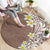 Hawaii Aloha Round Carpet Plumeria Vintage - Brown LT7 - Polynesian Pride