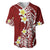 Hawaii Aloha Baseball Jersey Plumeria Vintage - Crimson LT7 Crimson - Polynesian Pride