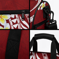 Hawaii Aloha Duffle Bag Plumeria Vintage - Crimson LT7 - Polynesian Pride