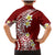 Hawaii Aloha Family Matching Mermaid Dress and Hawaiian Shirt Plumeria Vintage - Crimson LT7 - Polynesian Pride