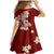 Hawaii Aloha Family Matching Mermaid Dress and Hawaiian Shirt Plumeria Vintage - Crimson LT7 - Polynesian Pride